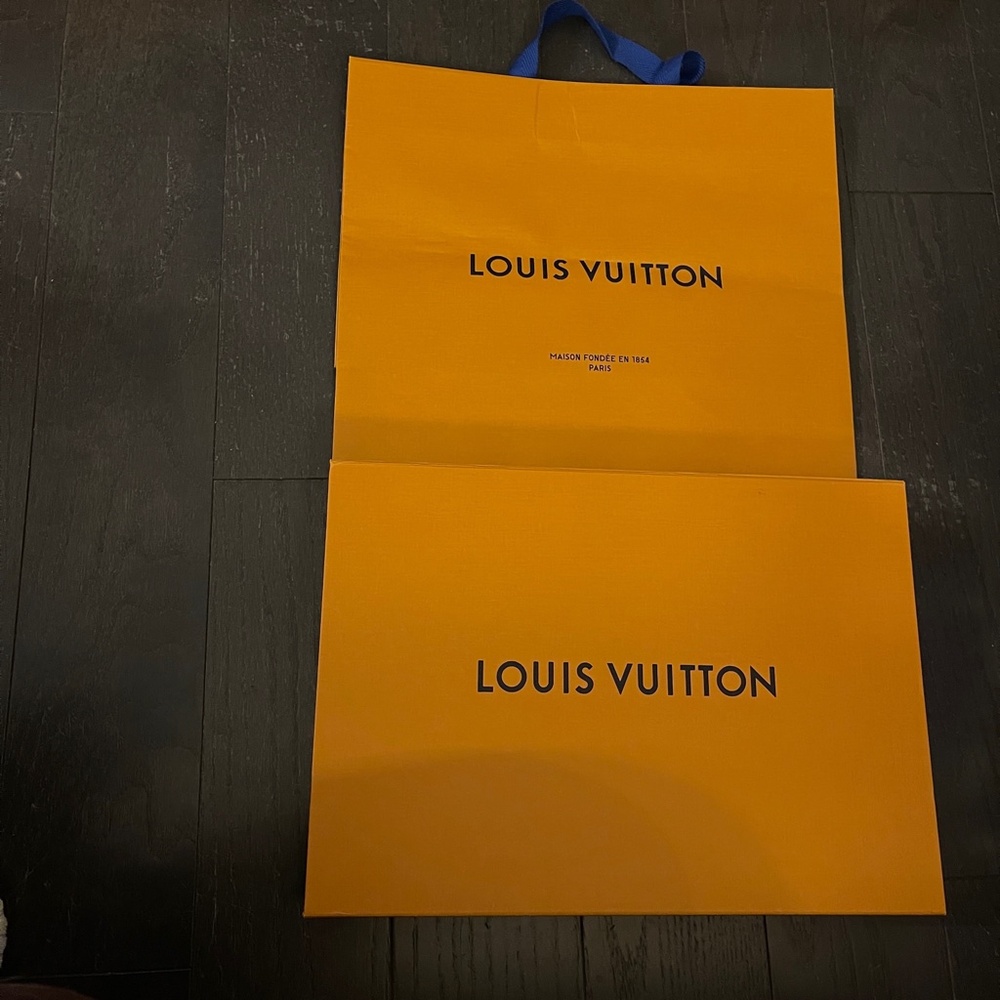 Louis Vuitton full set large empty box shopping bag home decoration storage